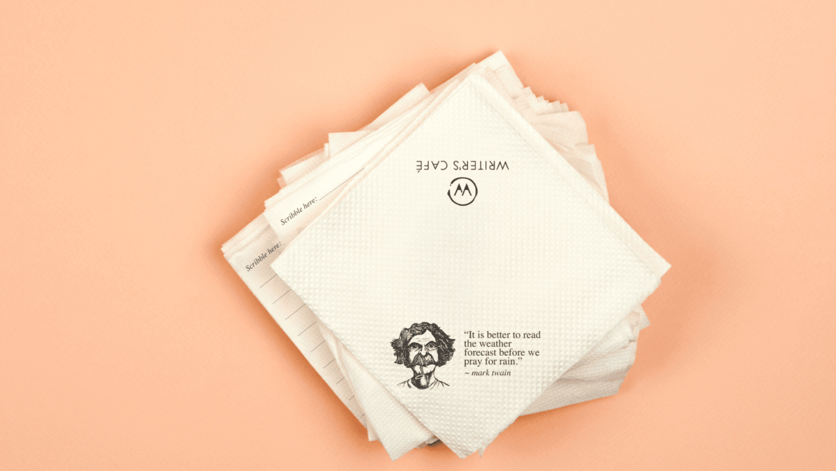Writer's Café tissue packaging